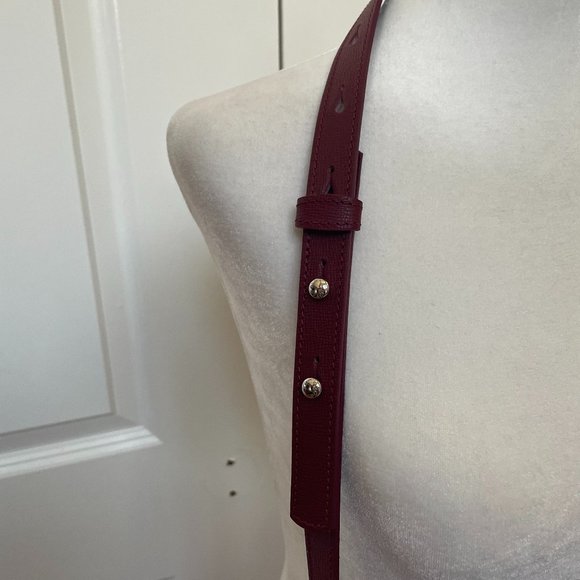 Burgundy Game On Leather Crossbody Bag from Longchamp - Picture 3 of 7